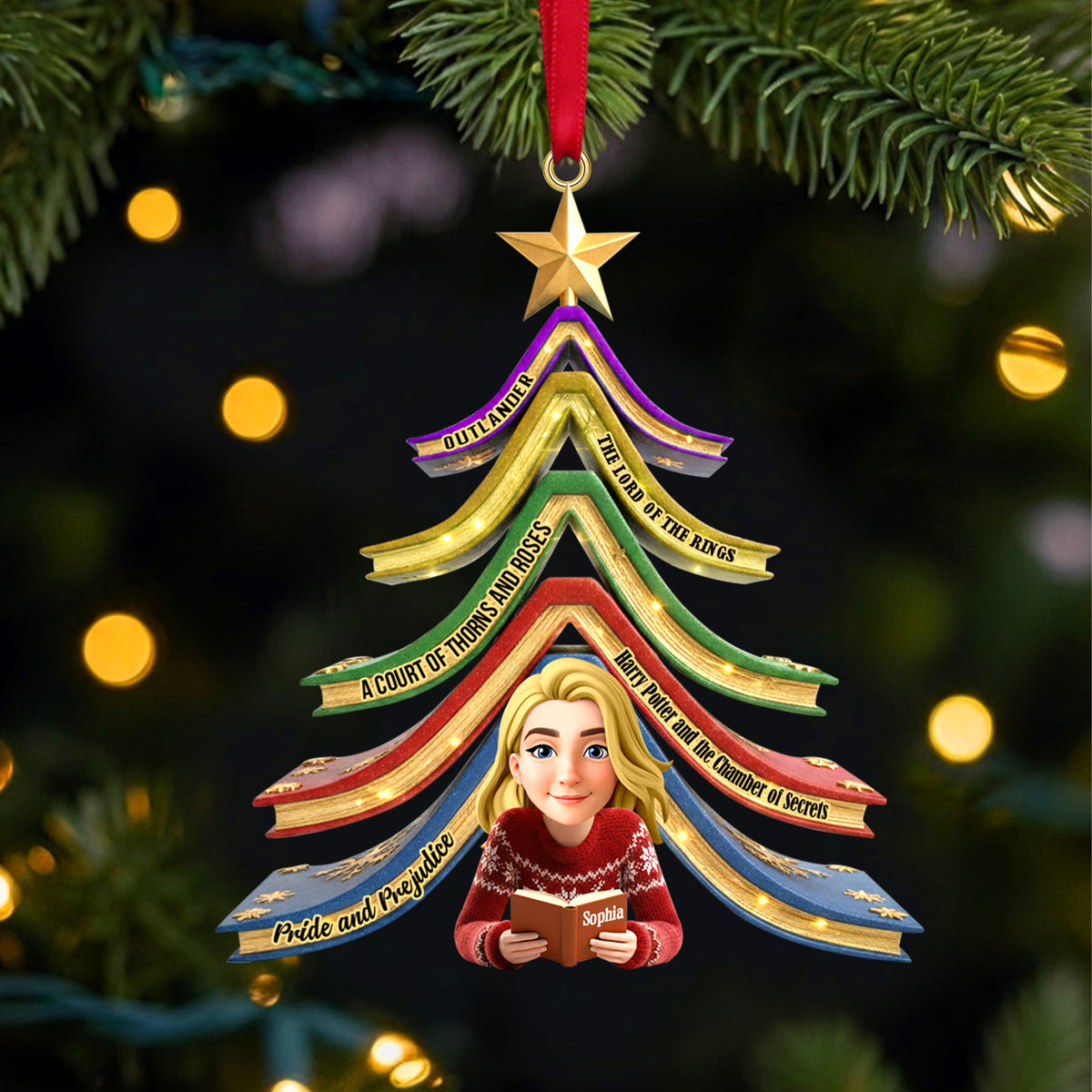 Reading Girl Personalized Gifts For Book Lovers Christmas Ornament 03ohtn271025-Homacus