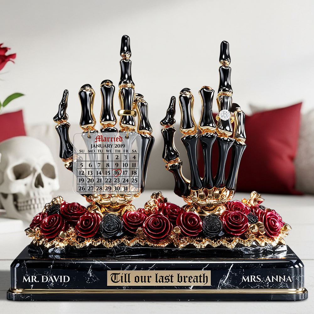 Skeleton Wedding Acrylic Plaque - Personalized Gifts For Couple 02TGDT280625-Homacus