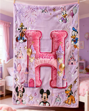 Lovely Alphabet Initial Letters Blanket - Personalized Gifts 04namg300126-Homacus