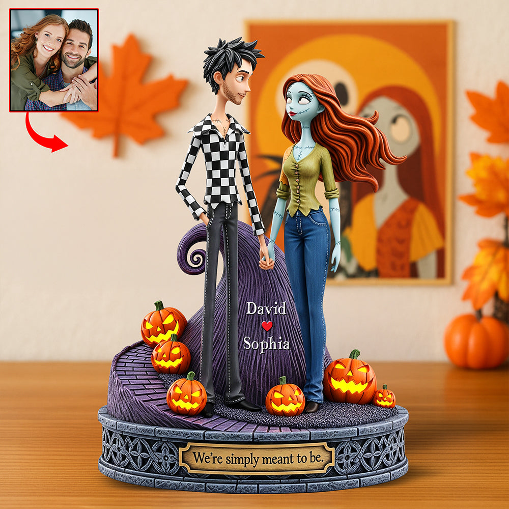 Spooky Couple Acrylic Plaque - Custom Photo Halloween Gifts For Couple 04naqn180825-Homacus