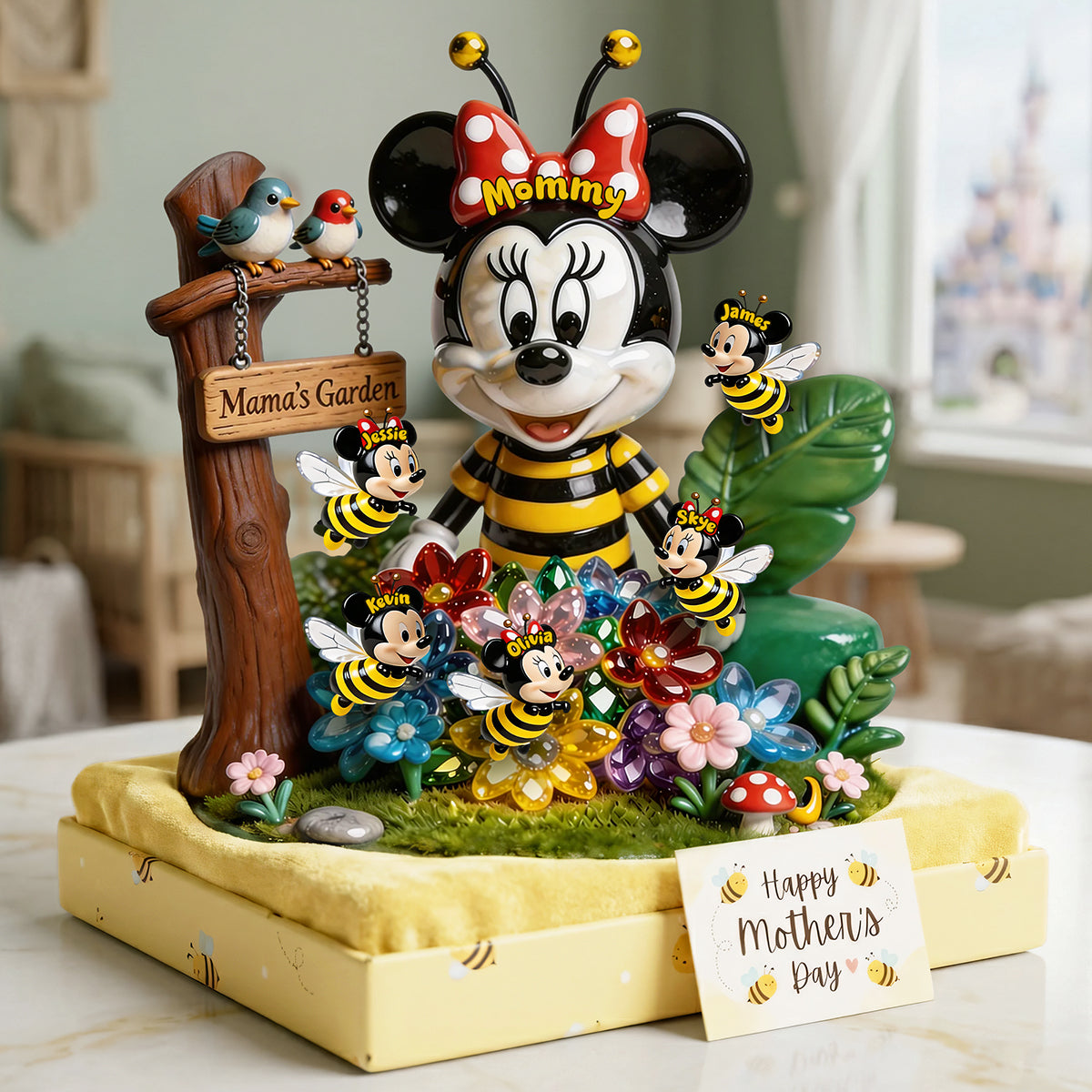 Busy Bee Mama Garden Acrylic Plaque - Personalized Gift For Mom 01TOTA230326-Homacus