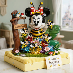 Busy Bee Mama Garden Acrylic Plaque - Personalized Gift For Mom 01TOTA230326-Homacus