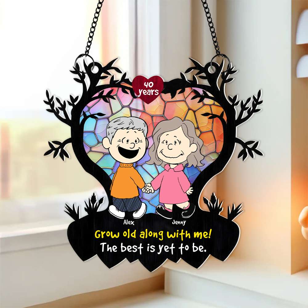 Romantic Couple Suncatcher Handmade Elegant Window Decor Unique Gift For Couples And Love