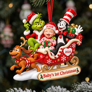 Christmas Sleigh Ride Acrylic Ornament - Personalized Gifts For Parents 01TYTA161026-Homacus