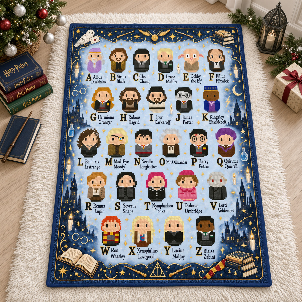 Fantasy Alphabet Blanket - Personalized Gifts For Christmas Blanket 02NAQN221026-Homacus