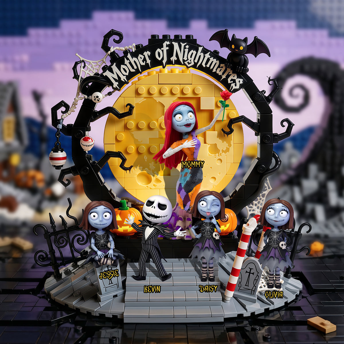 Spooky Mom And Kids Acrylic Plaque - Personalized Gifts For Mothers 02tyta170426-Homacus