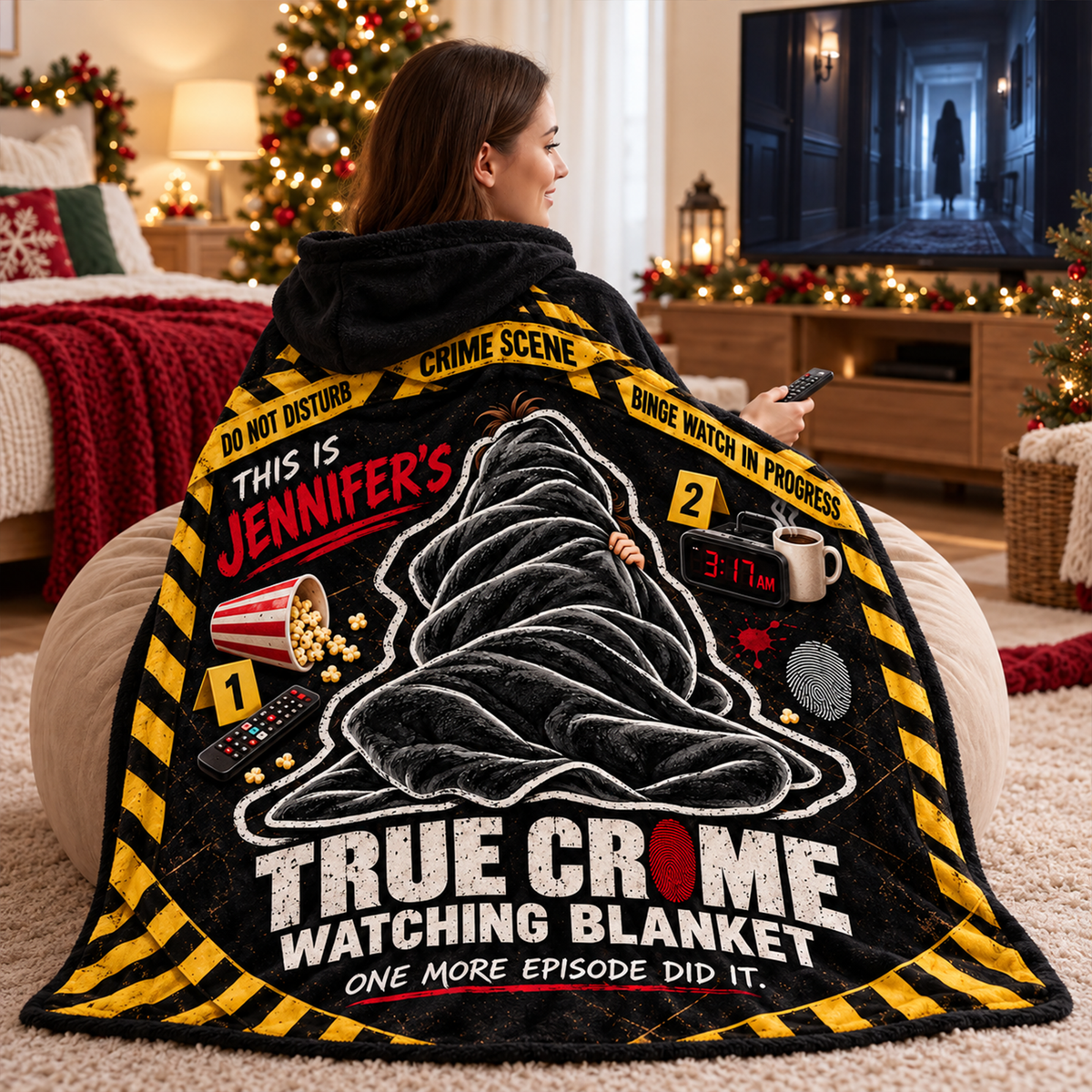 This Is My True Crime Watching Blanket - Personalized Christmas Gifts For True Crime Lovers 03haqn191026-Homacus