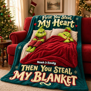 Love Stealer Couple Blanket, Personalized Christmas Gifts For Couple 03qhdh121026-Homacus