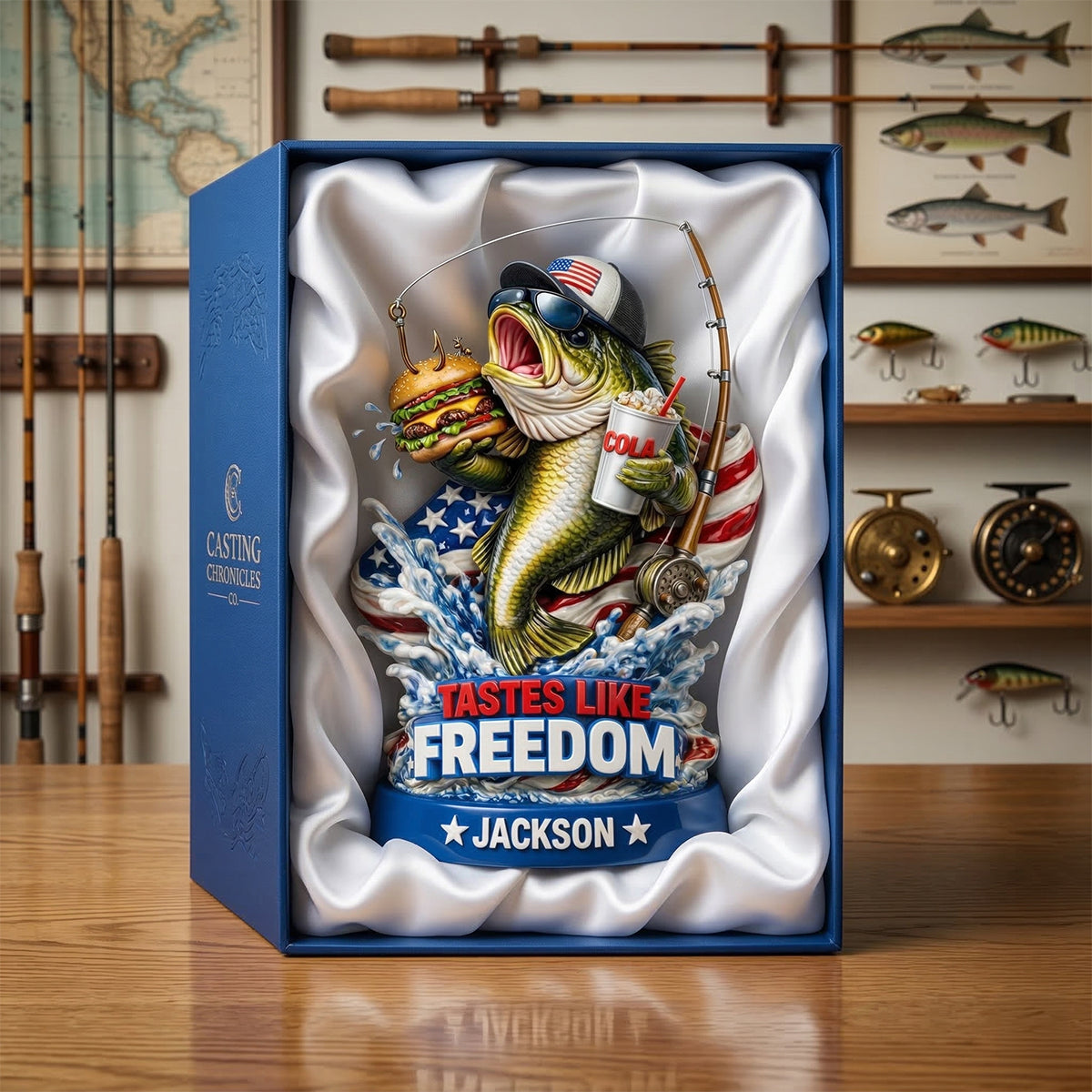 American Freedom Fishing Acrylic Plaque - Personalized Gifts For Fishing Lovers 02tytn130326-Homacus