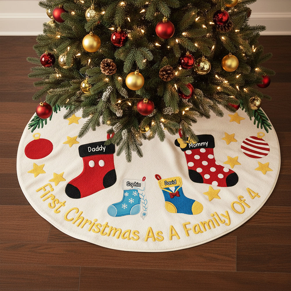 Holiday Stockings Quilted Tree Skirt - Personalized Gifts For Family 01naqn300825-Homacus