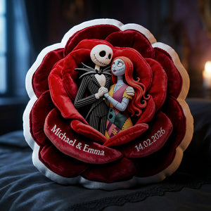 Dark Love In Bloom Pillow - Personalized Gift For Couples 03TTTA201026-Homacus