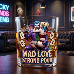Mad Chaos Couple Round Glass – Gifts For Couples 04tydh200626-Homacus