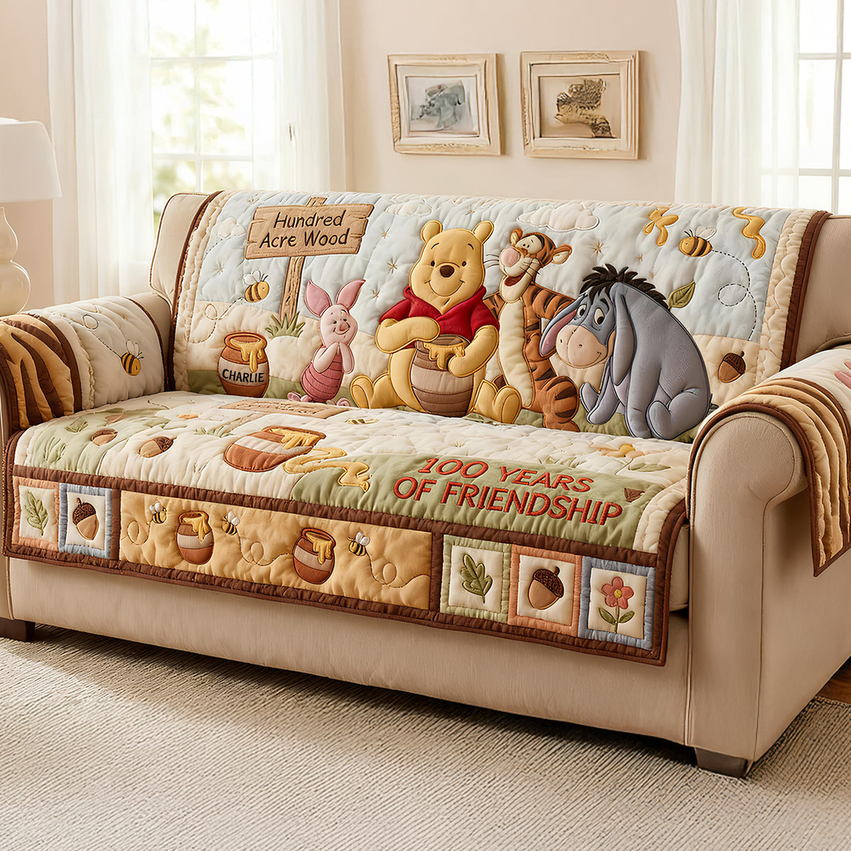 Century Celebration Cute Quilted Sofa Cover, Personalized Gifts 05qhdt260126-Homacus