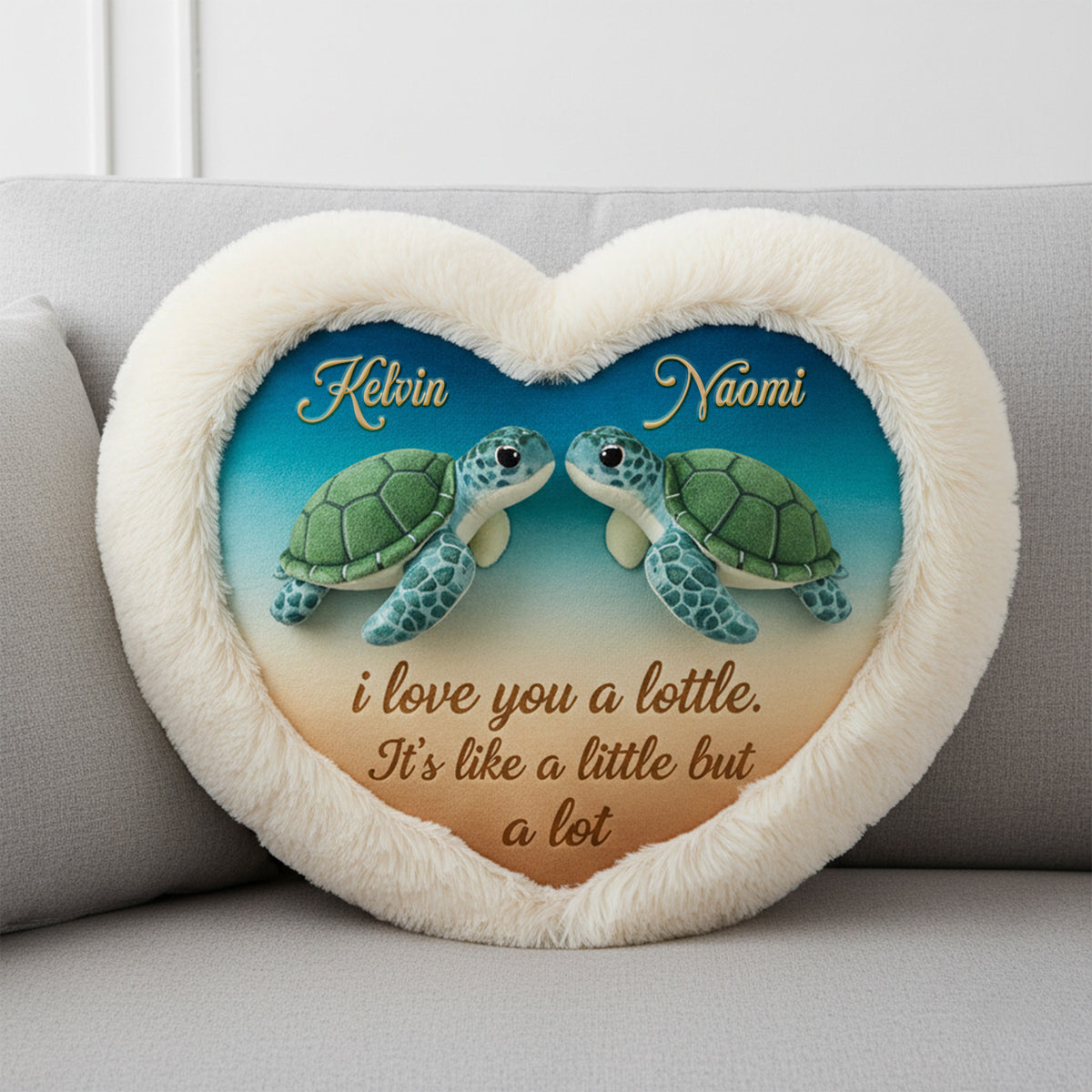 Turtle Couple Pillow - Personalized Gifts For Couple 06kimg211125