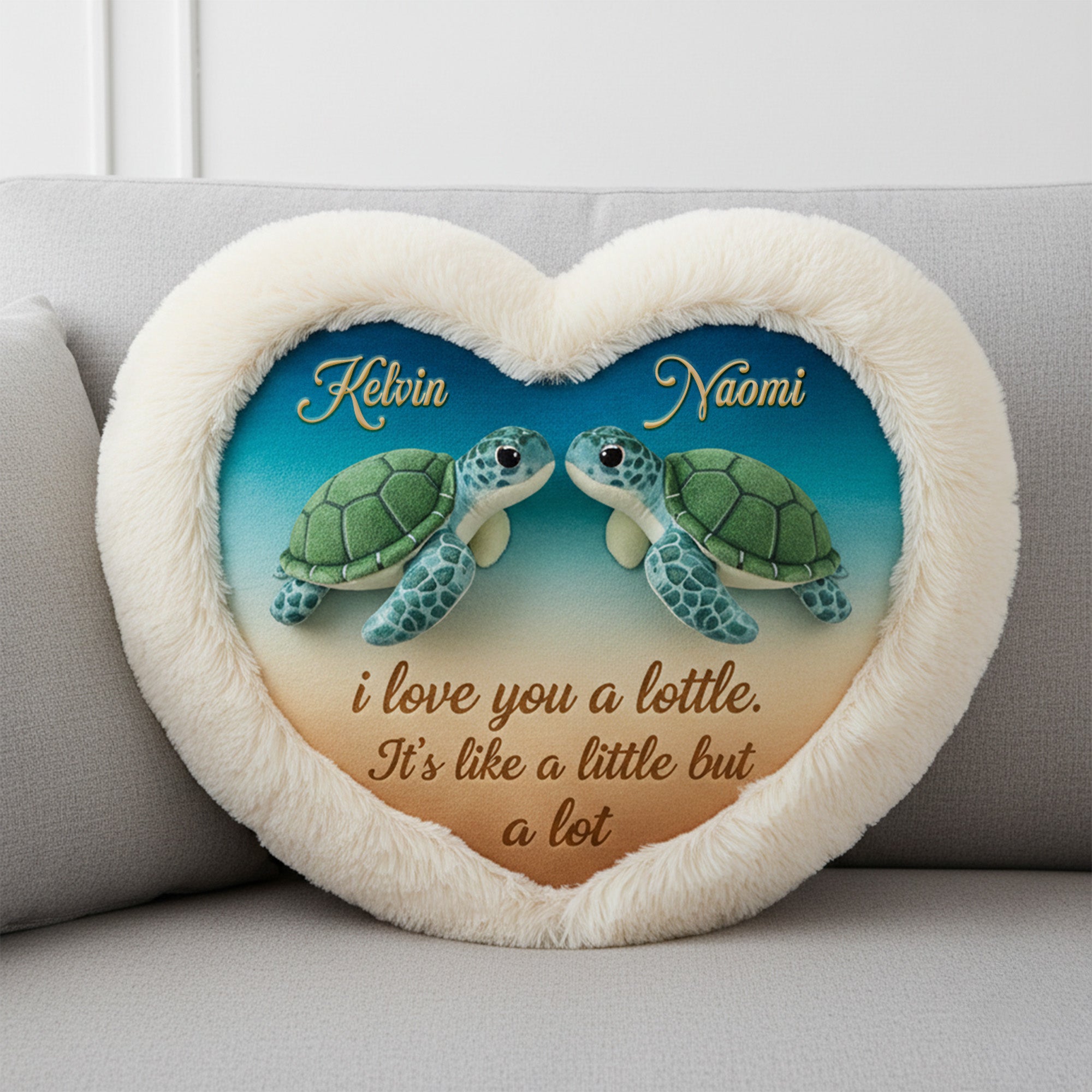 Turtle Couple Pillow - Personalized Gifts For Couple 06kimg211125