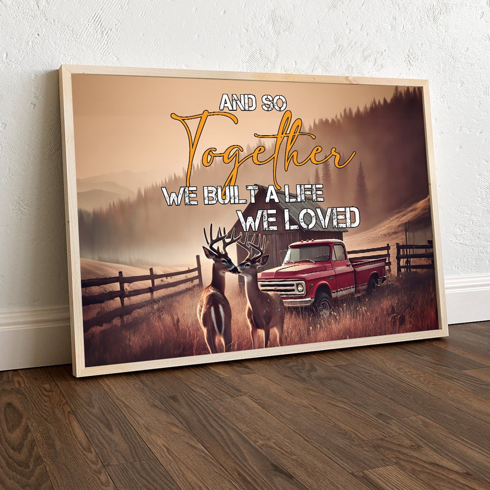 Gifts For Couple Canvas Print Deer Couple 03OHMH111224-Homacus