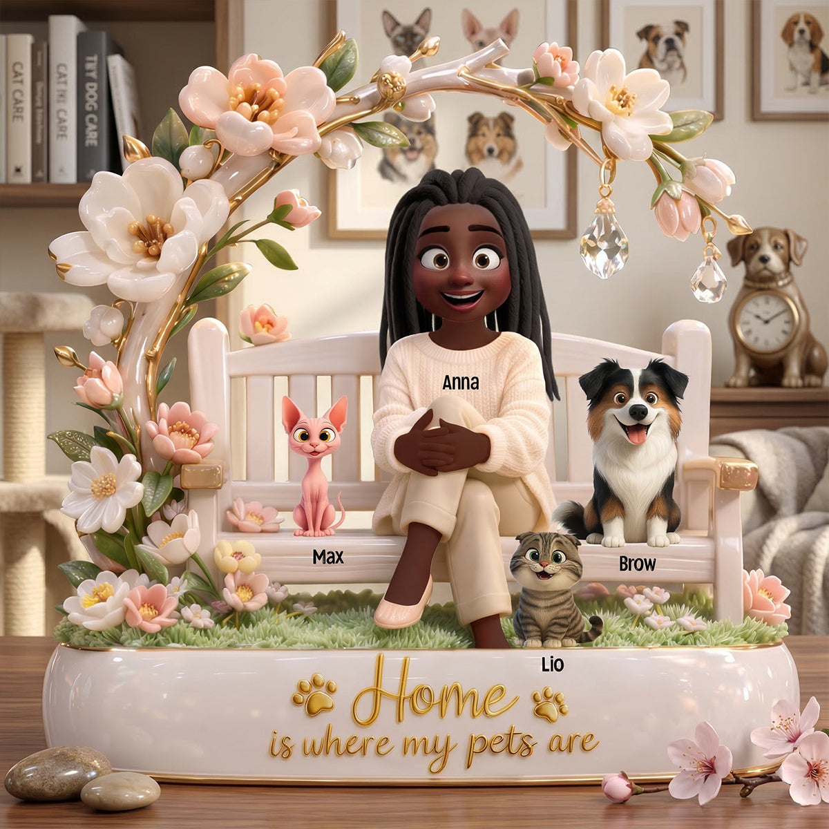 Home Is Where My Dogs Are - Personalized Gifts For Pet Lovers Plaque 02totn190326-Homacus