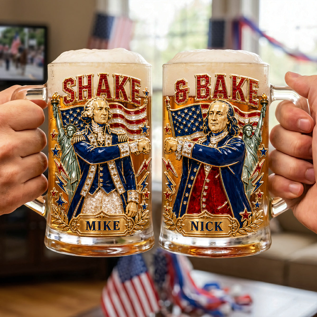 Funny Friends USA Dringking Glass - Personalized Gifts For Friends 01pata170626-Homacus