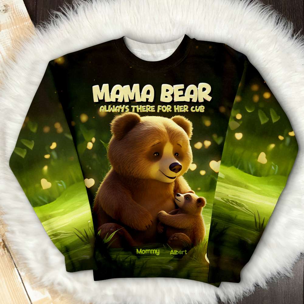 Mama Bear Shirt - Personalized Gift For Mother 02QHLU060325-Homacus