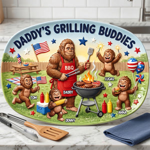 Bigfoot Dad Grilling Plate - Personalized Gifts For Dads 02natn200526-Homacus