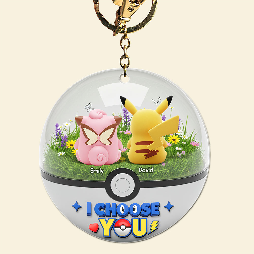 Cartoon Couple Keychain - Personalized Gifts For Couple 03ohqn250725-Homacus