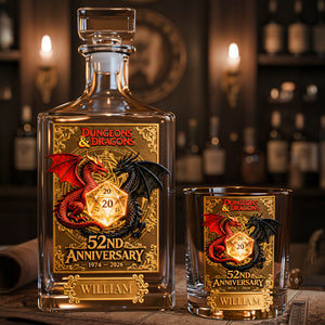 52th Anniversary Magic Game Personalized Gifts For Game Lovers Decanter Set 02kita280226-Homacus