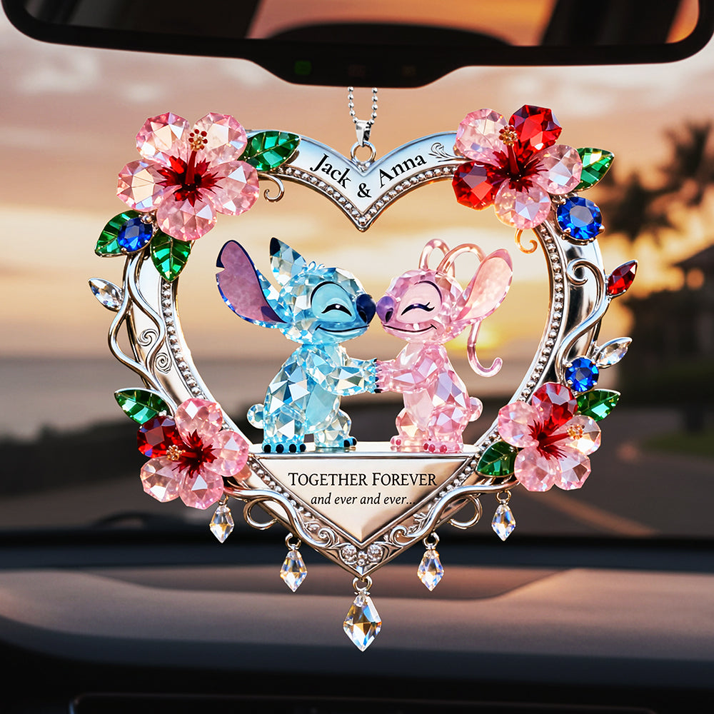 Happy Couple Car Hanging Ornament, Personalized Gifts For Couple 01qhta100126-Homacus