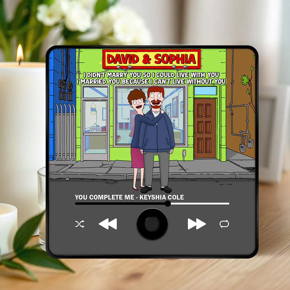 Custom Music Fridge Magnet Gifts For Couple 02qhtn301224hg I Can't Live Without You-Homacus