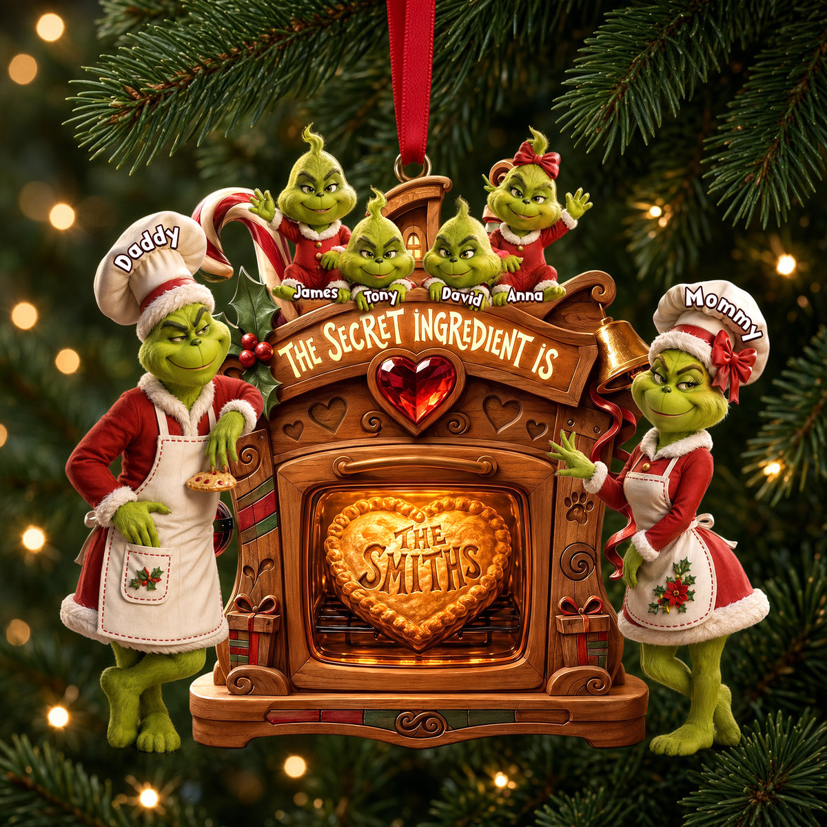 Jolly Christmas Family Acrylic Ornament - Personalized Gifts For Family 05palu040926-Homacus