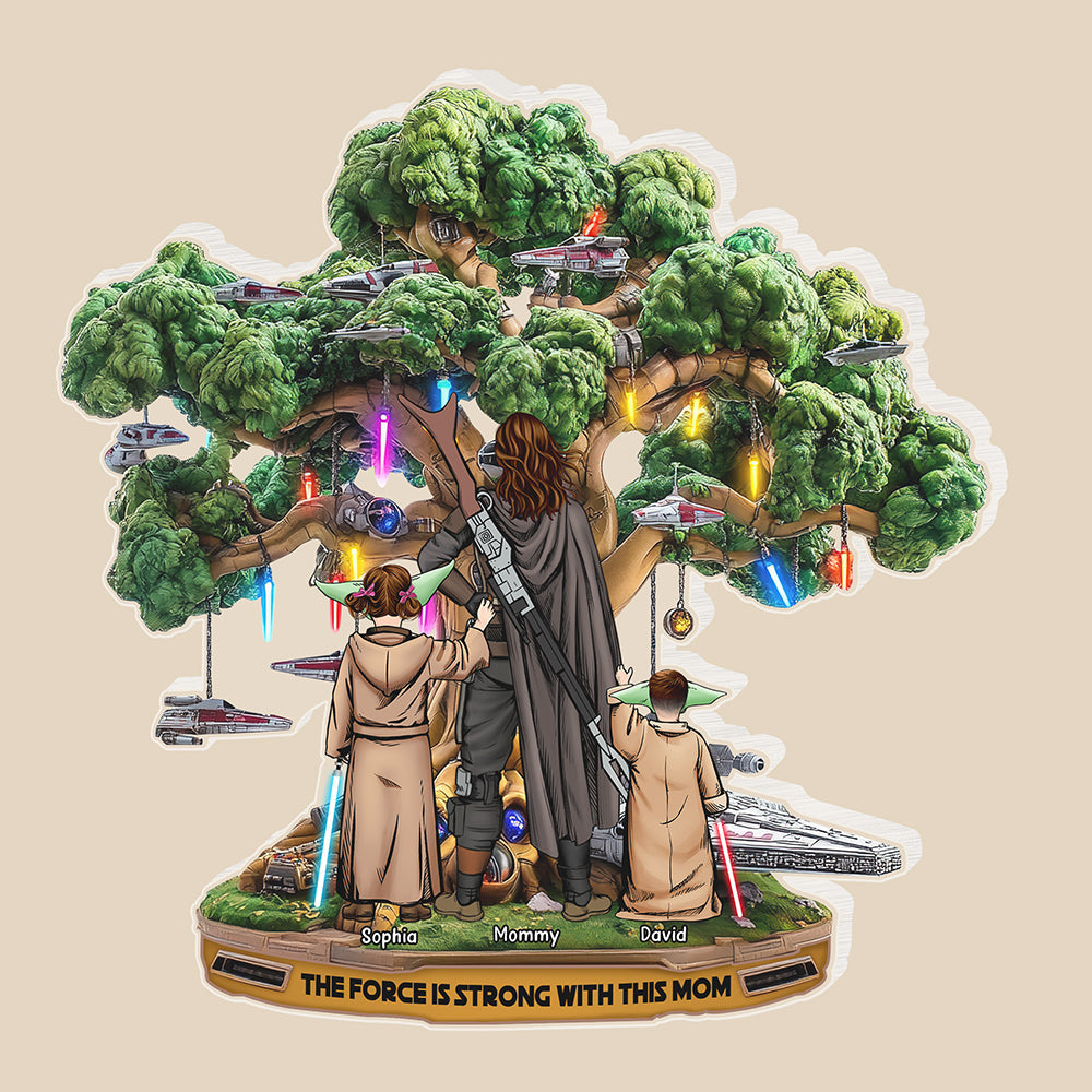 Personalized Gifts For Mom Custom Shaped Acrylic Plaque, Force Is Strong-Homacus