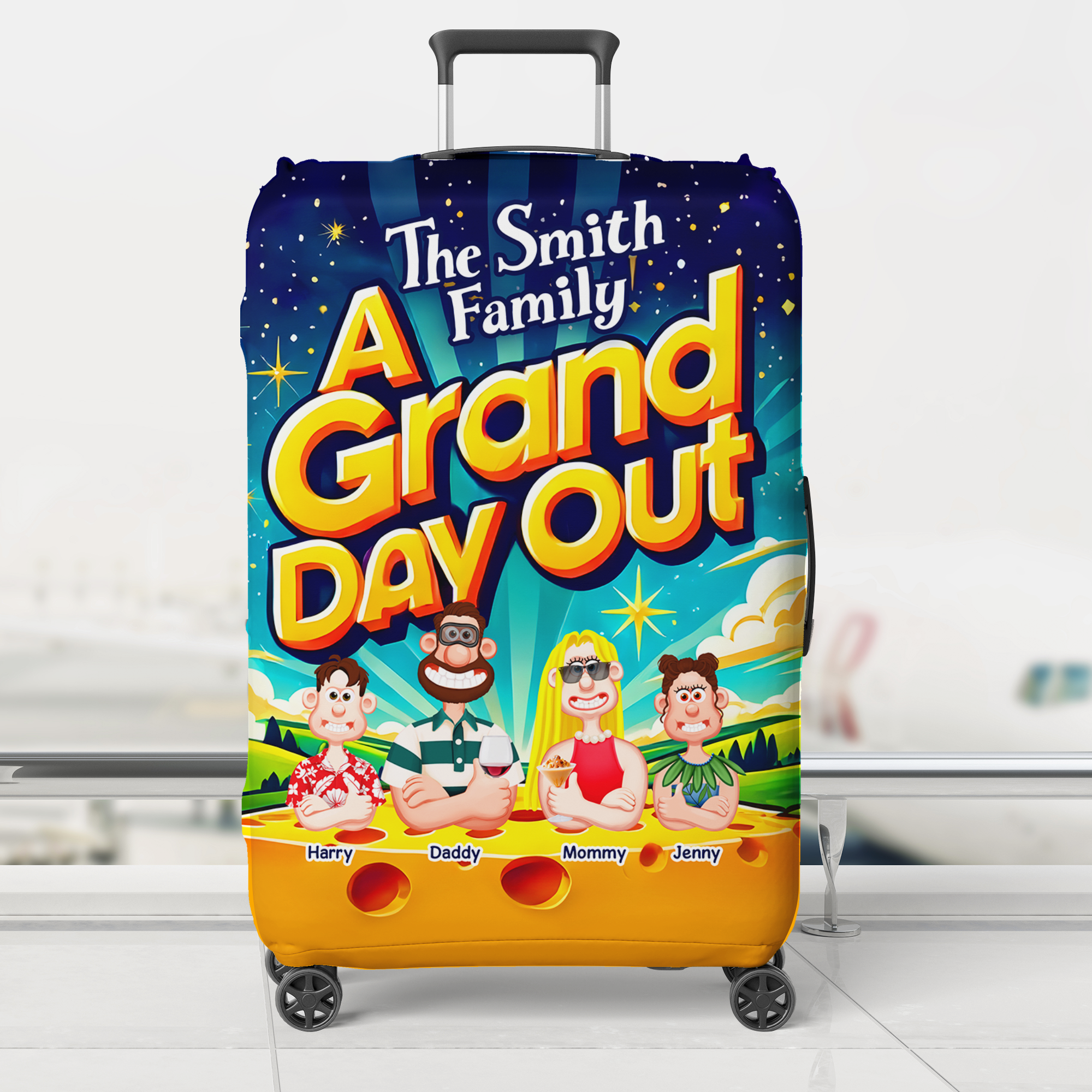 Personalized Gifts For Family Luggage Cover, A Grand Day Out 01tgpu200125pa-Homacus