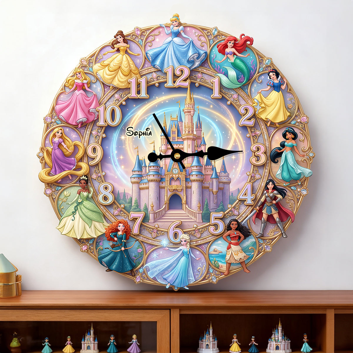 Personalized Gifts For Princess Fans Acrylic Hanging Wall Clock 04NATN310326-Homacus