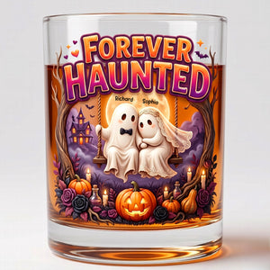 Forever Couple Halloween Round Glass - Personalized Gifts For Couple 07TOQN010826-Homacus