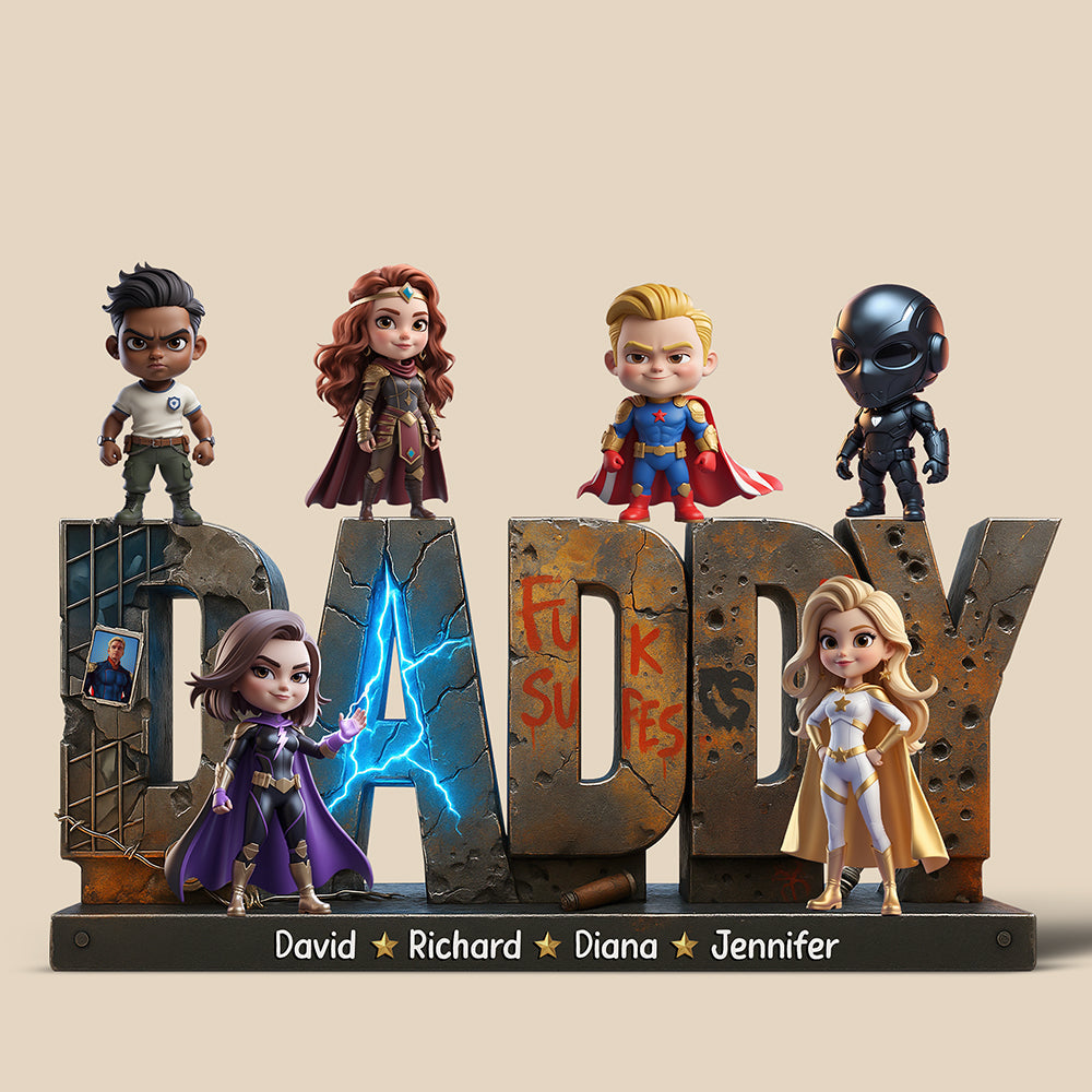 Personalized Gifts For Super Dad Plaque 05kaqn180425-Homacus