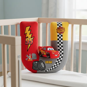 Racing Alphabet Initial Letters Custom Shape Pillow - Personalized Gifts For Kids 01natn081225-Homacus