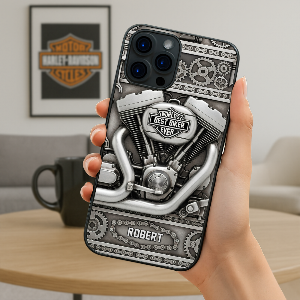 Personalized Gifts For Biker Phone Case, Motorcycle Engine 02QHPU180625-Homacus