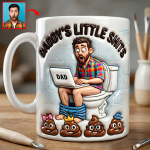 Funny Poop Dad Coffee Mug - Custom Photo Gifts For Father's Day Coffee Mug 04NAQN040326-Homacus