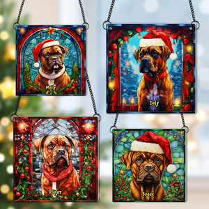 Personalized Christmas Gifts For Dog Lovers Suncatcher Ornament Christmas Boxer 02hupu100924-Homacus