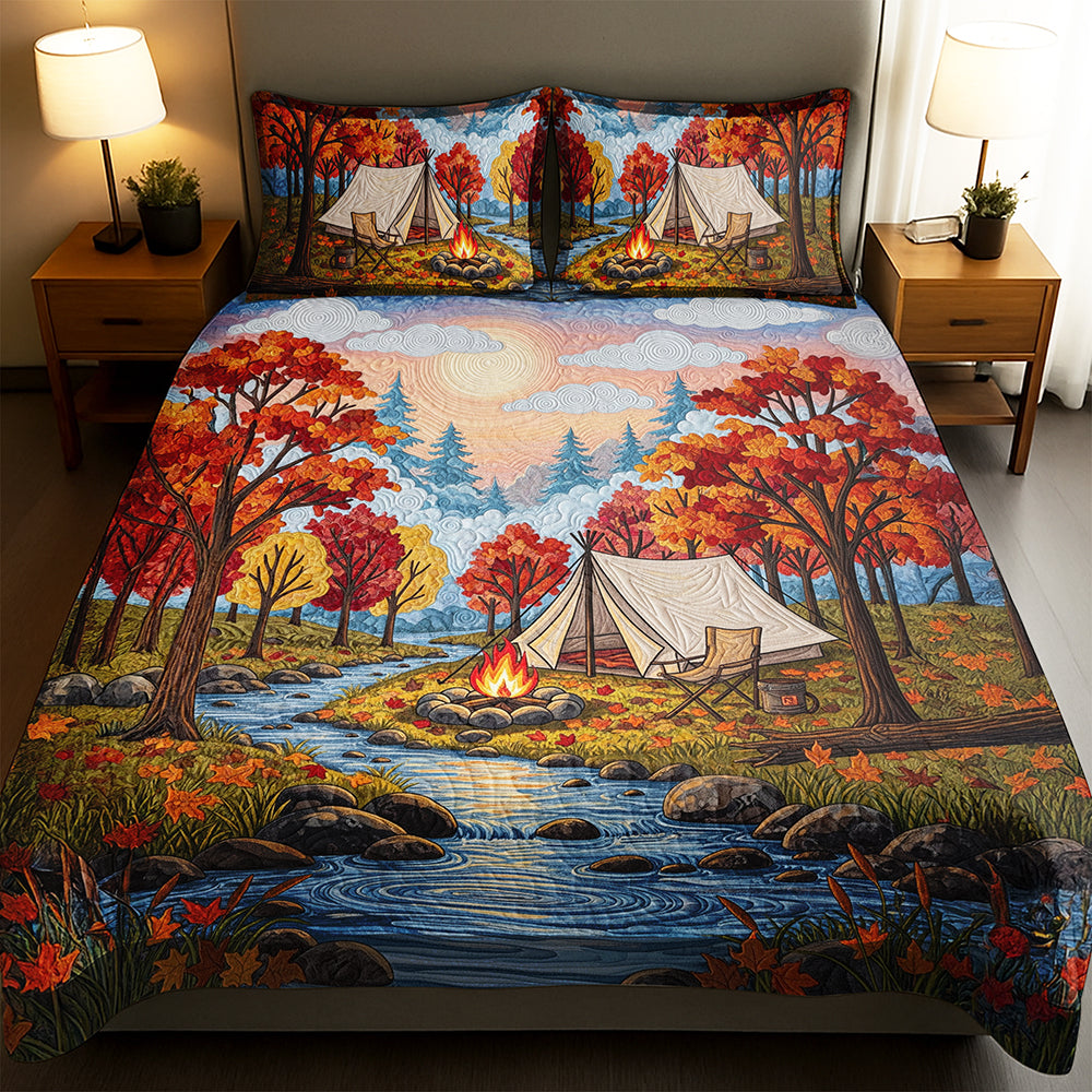 Autumn Camping Quilt Bedding Set – Gifts for Camping Lovers 03pgqn150725-Homacus