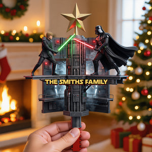 A New Christmas Adventure Acrylic Tree Topper - Personalized Gifts 02NADT110826-Homacus