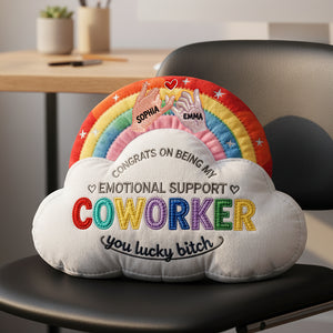 Emotional Support Coworker Custom Shape Pillow, Personalized Gifts For Colleague 02qhta171125-Homacus