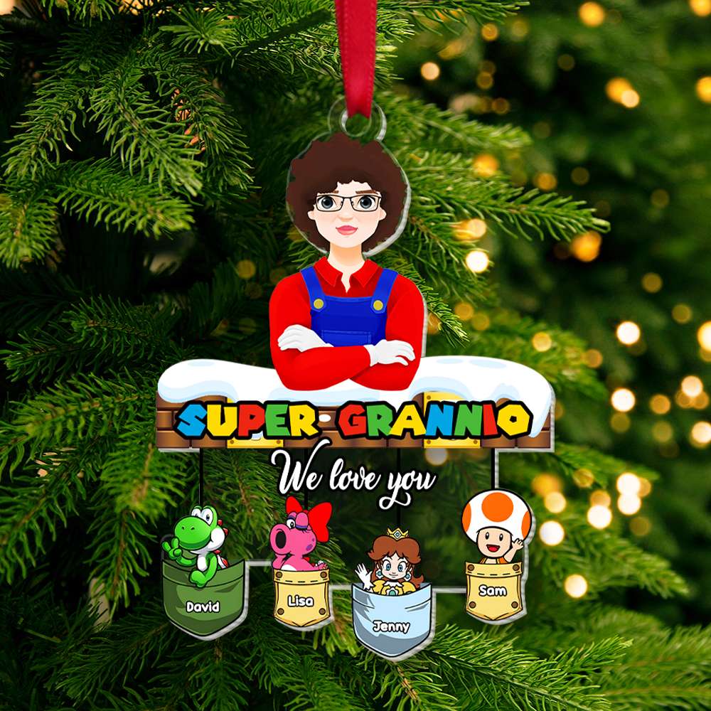 Personalized Christmas Gifts For Super Grannio Acrylic Ornament 02KAMH091024PA-Homacus