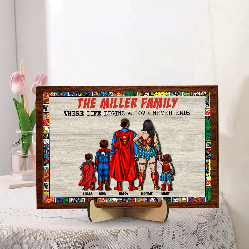 Personalized Gifts For Family Wood Sign 07NALH150223TM-Homacus