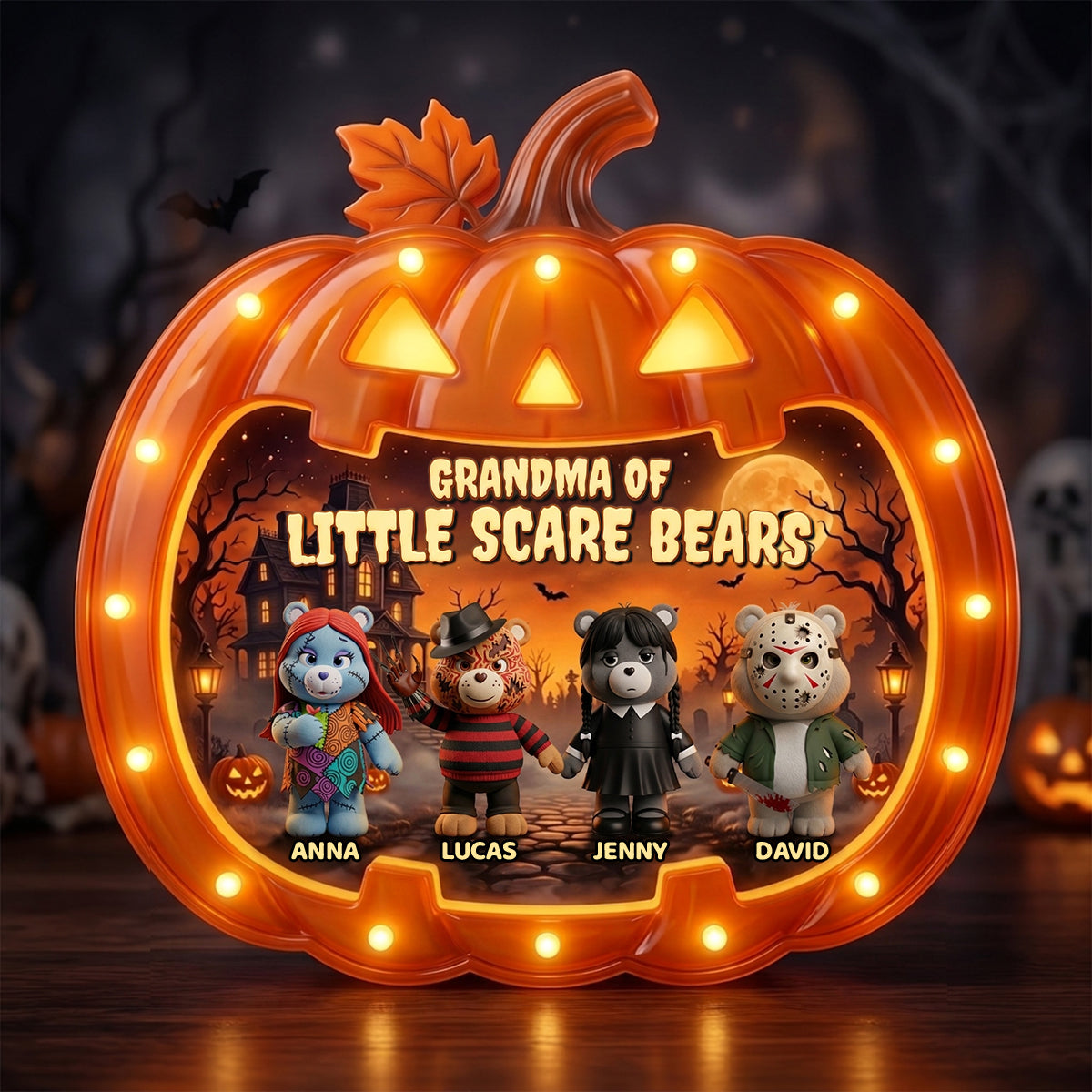 Haunted Crew Halloween Light Box - Personalized Gift For Grandma 02NATN150826