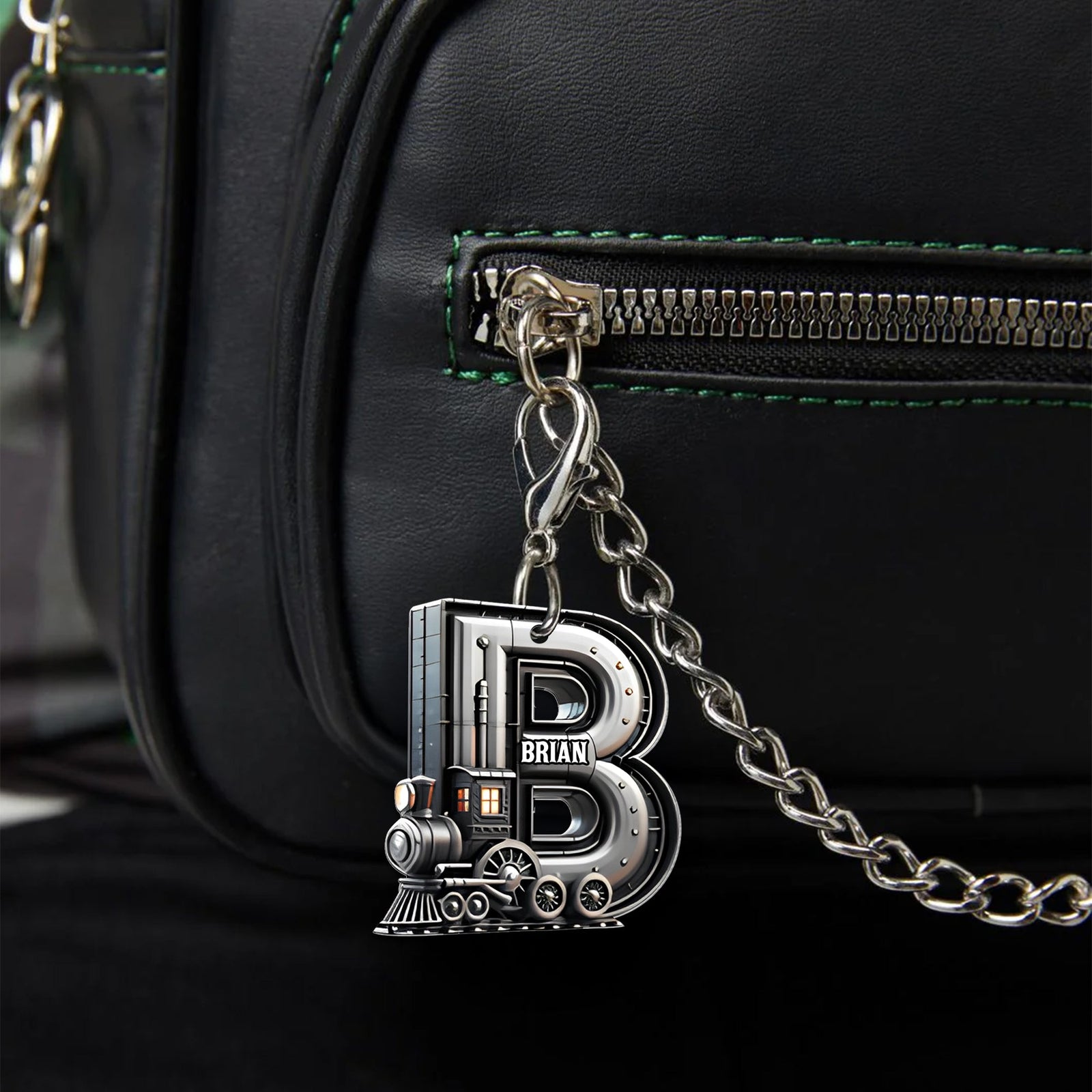 Custom Alphabet Letter Gifts For Train Lovers Keychain 04xqtn060225-Homacus