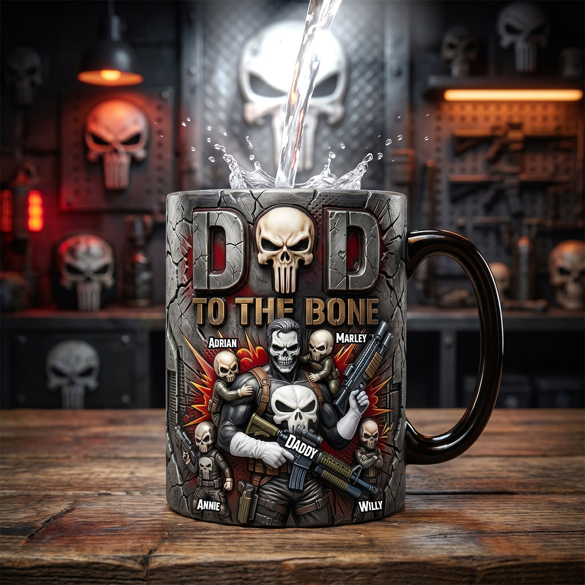 Skull Dad Magic Coffee Mug - Personalized Gifts For Dad 01hudh130526-Homacus