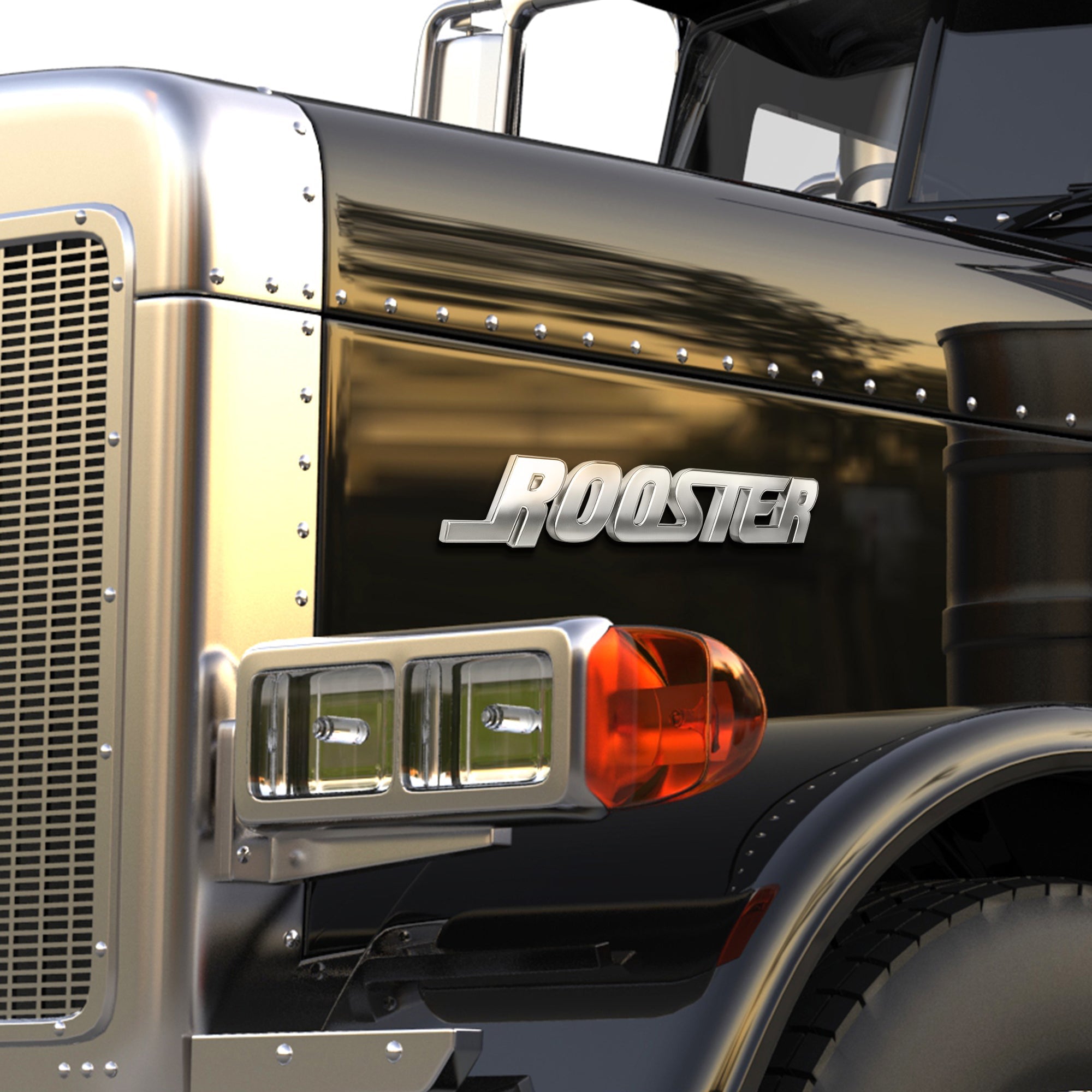 Semi-Truck Car 3D Letters Name Custom Metal Emblems With Double-sided Adhesive Tape 01huhu140825-Homacus