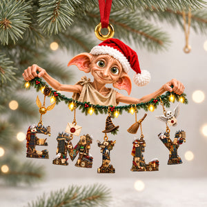 Mystery Elf Library Alphabet Custom Name Ornament - Personalized Christmas Gift 01ohdh250926
