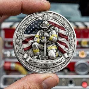 Firefighter Pride Printed Metal Coin - Personalized Gifts For Firefighter 03TOQN230226-Homacus