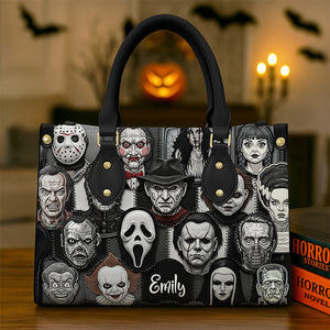 Horror Patches Leather Bag, Personalized Gifts For Horror Movie Fans 02qhqn080825-Homacus